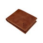 Zoozie Bags Cartera de Hombre Cuero Genuino Color Tan 11x8.5x2 cm